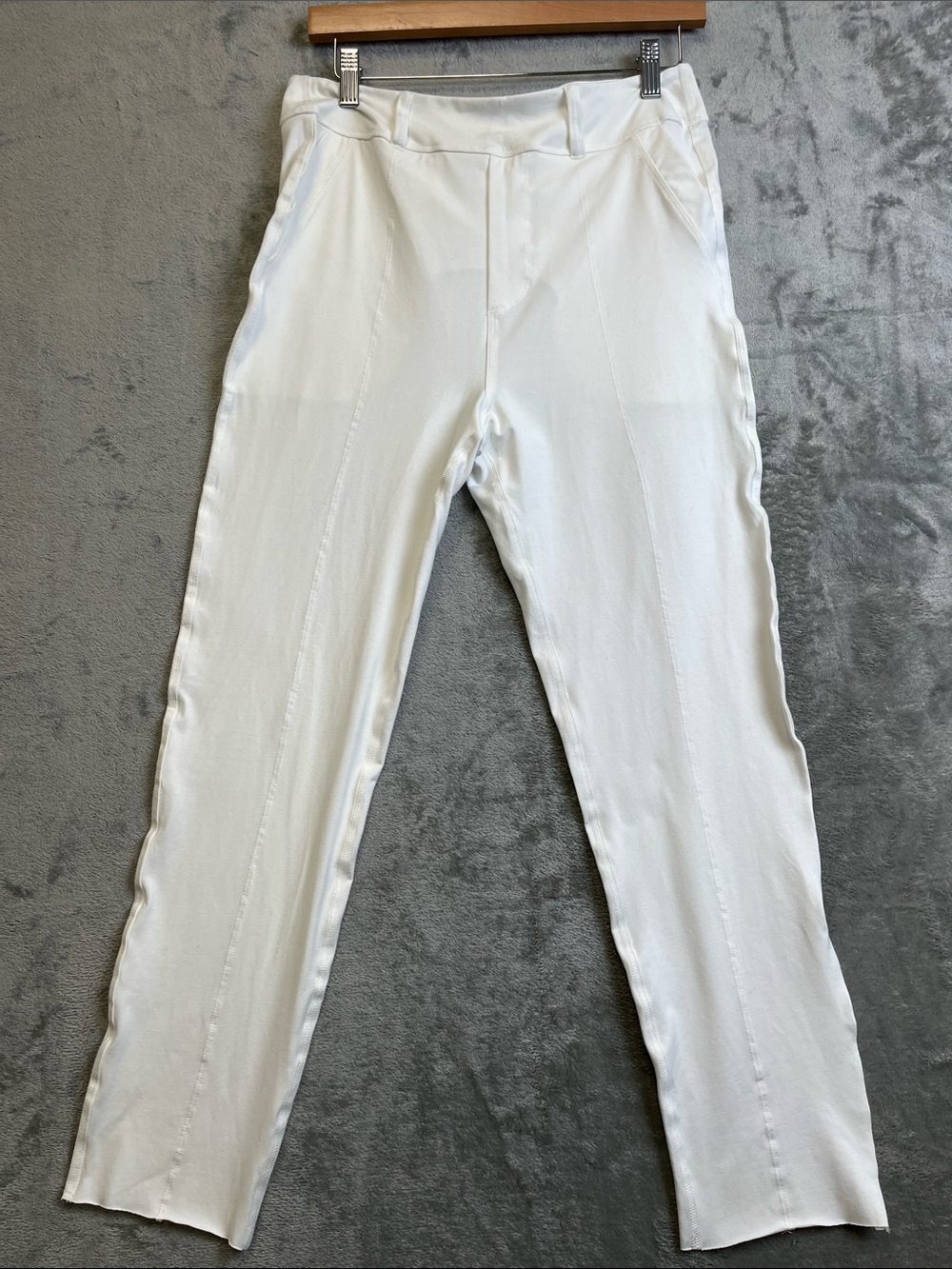 NEW Frank & Eileen M Cotton Stretch Billion Dollar Pant Murphy Cream Pants FLAW